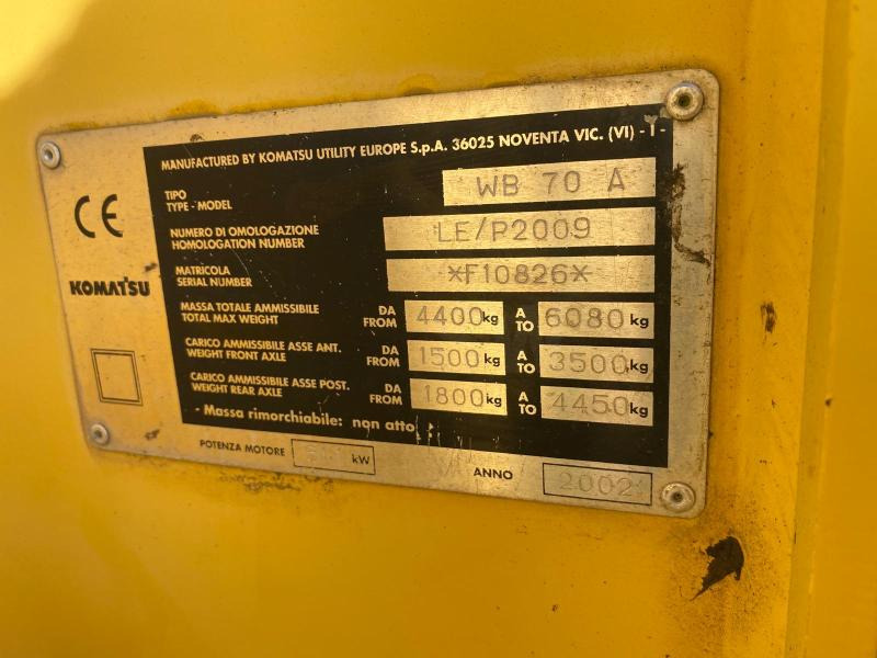 Екскаватор-навантажувач KOMATSU Tractopelle WB70 (NET DE TVA): фото 13