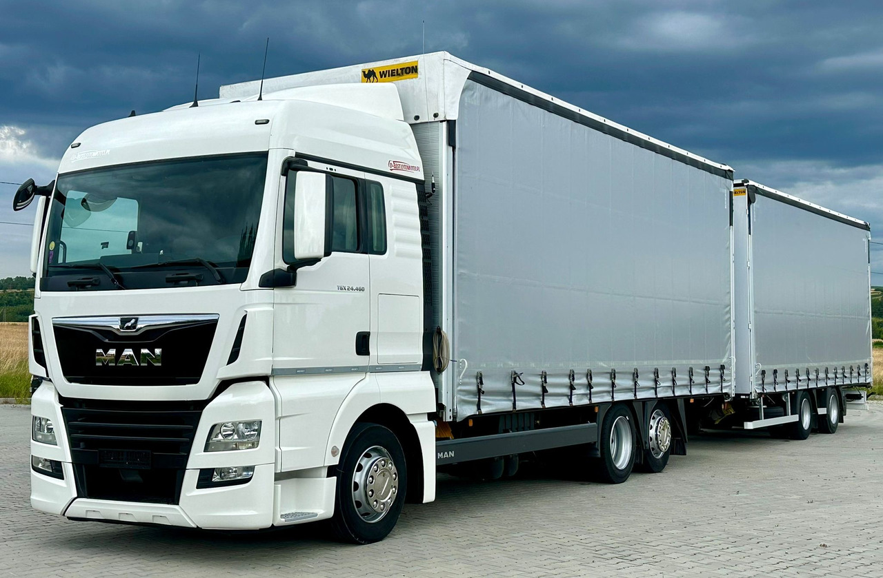 MAN TGX 26.460 / ZESTAW PRZEJAZDOWY / 38 PALET / AUTOMAT / SYPIALKA / PRZYCZEPA WIELTON / 2019 ROK / NISKI PRZEBIEG - Тентована вантажівка: фото 1 MAN TGX 26.460 / ZESTAW PRZEJAZDOWY / 38 PALET / AUTOMAT / SYPIALKA / PRZYCZEPA WIELTON / 2019 ROK / NISKI PRZEBIEG - Тентована вантажівка: фото 1