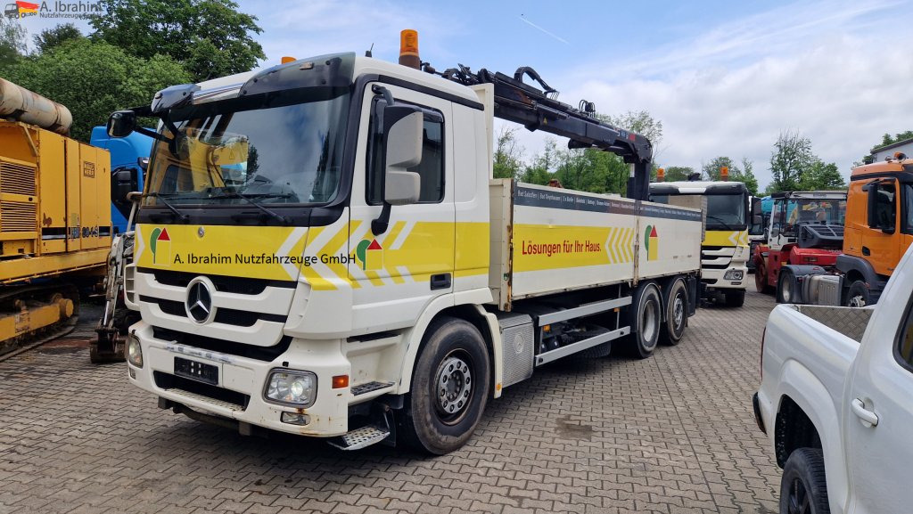 Вантажівка з маніпулятором, Бортова вантажівка/ Платформа Mercedes-Benz 2541L Baustoff mit HIAB 122, Palettengabel Lift-Lenkachse: фото 8