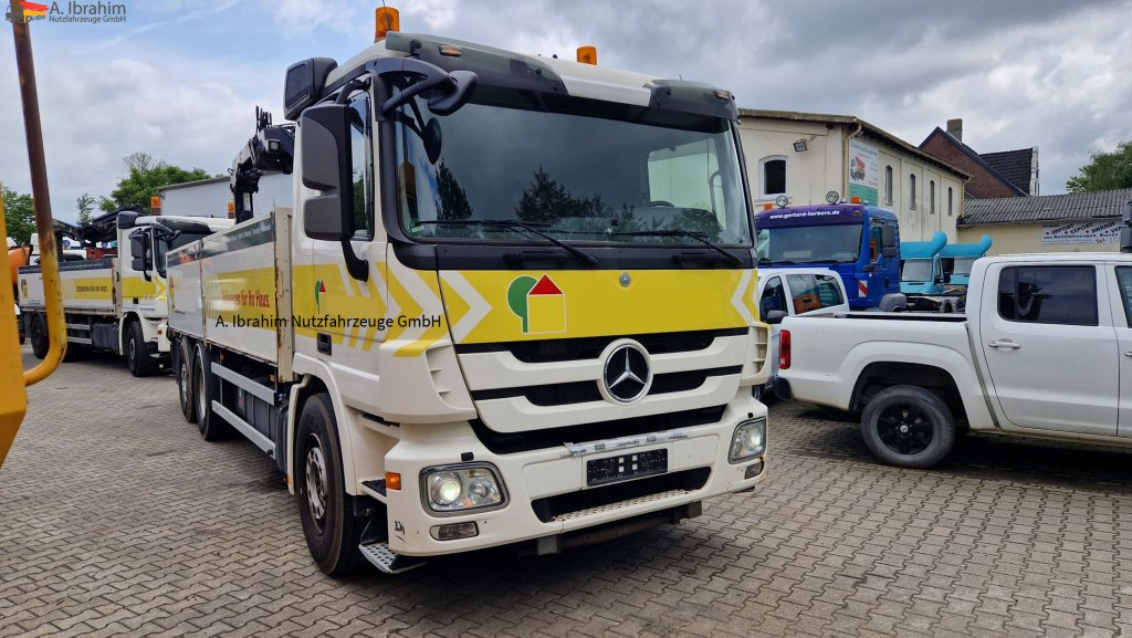 Вантажівка з маніпулятором, Бортова вантажівка/ Платформа Mercedes-Benz 2541L Baustoff mit HIAB 122, Palettengabel Lift-Lenkachse: фото 10