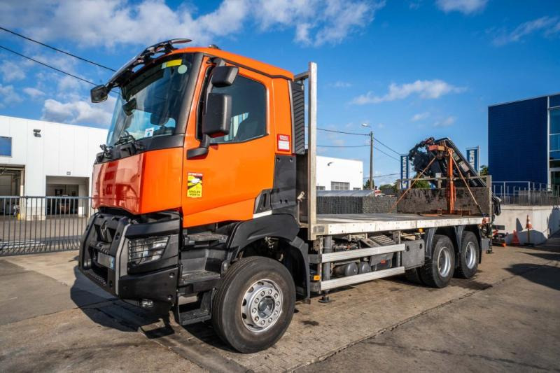 Renault K 380+HIAB 16T/m ( 4 Ext.) - Бортова вантажівка/ Платформа, Вантажівка з маніпулятором: фото 1 Renault K 380+HIAB 16T/m ( 4 Ext.) - Бортова вантажівка/ Платформа, Вантажівка з маніпулятором: фото 1