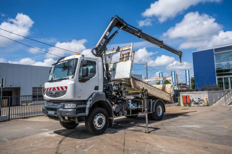 Renault KERAX 370 DXI + TRI BENNE+HIAB 16t/m + 2 EXT - Самоскид вантажівка, Вантажівка з маніпулятором: фото 1 Renault KERAX 370 DXI + TRI BENNE+HIAB 16t/m + 2 EXT - Самоскид вантажівка, Вантажівка з маніпулятором: фото 1