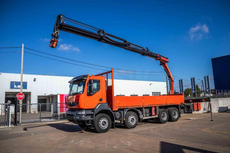 Renault KERAX 380DXI+E5+PK18TM/4EXT - Бортова вантажівка/ Платформа, Вантажівка з маніпулятором: фото 1 Renault KERAX 380DXI+E5+PK18TM/4EXT - Бортова вантажівка/ Платформа, Вантажівка з маніпулятором: фото 1