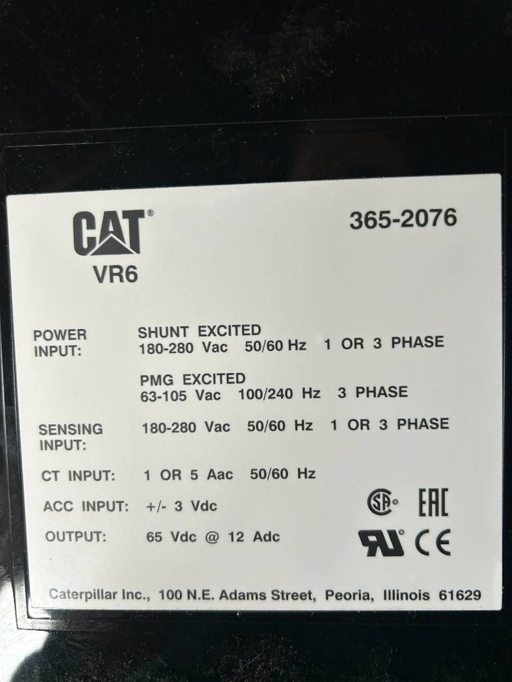 CAT AVR 365-2076 - DPX-25082 - Електрична система в категорії Будівельна техніка: фото 4 CAT AVR 365-2076 - DPX-25082 - Електрична система в категорії Будівельна техніка: фото 4
