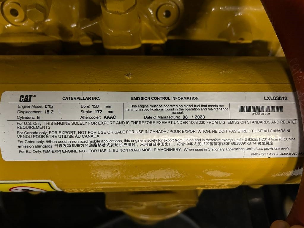 CAT DE500E0 - C15 - 500 kVA Generator - DPX-18026 - Електричний генератор: фото 4 CAT DE500E0 - C15 - 500 kVA Generator - DPX-18026 - Електричний генератор: фото 4