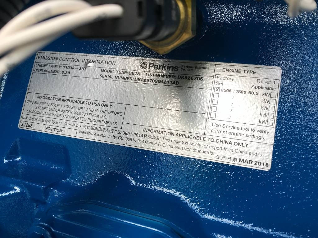 FG Wilson P65-5 - 65 kVA Genset - DPX-16006 - Електричний генератор: фото 5 FG Wilson P65-5 - 65 kVA Genset - DPX-16006 - Електричний генератор: фото 5