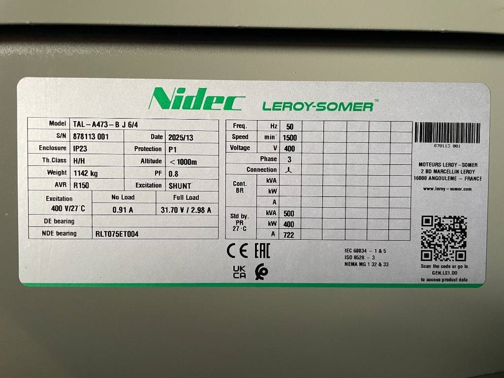 Новий Електричний генератор Perkins 2506C-E15TAG1 - 500 kVA Generator - DPX-19813: фото 22