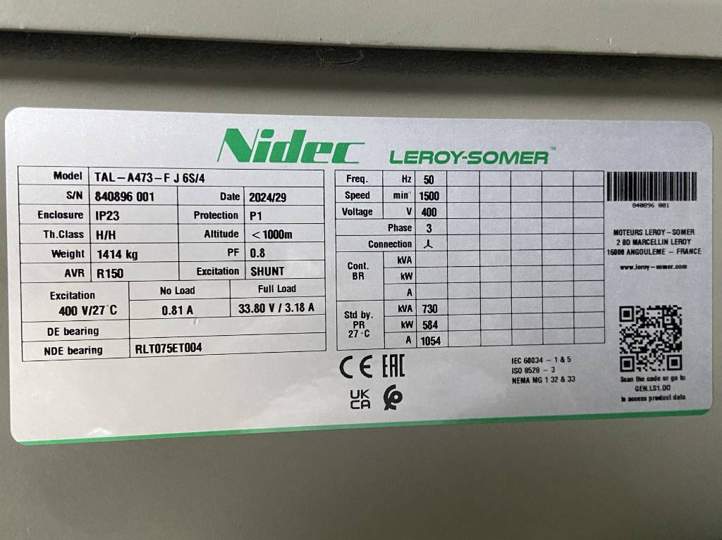Perkins 2806D-E18TAG1A - 700 kVA Generator - DPX-19816 - Електричний генератор: фото 4 Perkins 2806D-E18TAG1A - 700 kVA Generator - DPX-19816 - Електричний генератор: фото 4
