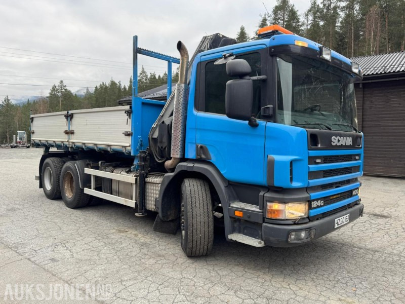 1997 Scania P124 400 kranbil med 3-veis tipp og klype - Вантажівка з маніпулятором: фото 4 1997 Scania P124 400 kranbil med 3-veis tipp og klype - Вантажівка з маніпулятором: фото 4