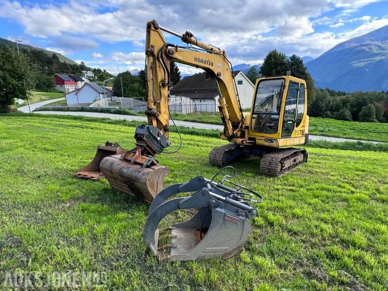 Екскаватор 2000 Komatsu PC75 Gravemaskin - S50 feste - Pusskuffe med tiltfunksjon - Graveskuffe - Graveskuffe med klype: фото 1