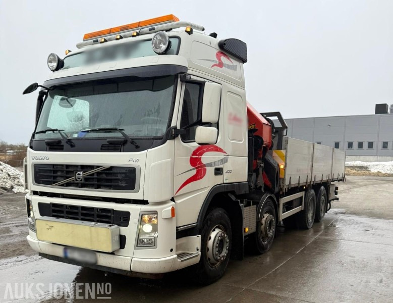 2006 Volvo FM 400 8x2 med PALFINGER PK 44002 og 8 hydrauliske seksjoner, Vinsj, Båtstøter, hydraulisk platform bredding opp til 3.05meter, 7 meter planlengde! - Вантажівка з маніпулятором: фото 1 2006 Volvo FM 400 8x2 med PALFINGER PK 44002 og 8 hydrauliske seksjoner, Vinsj, Båtstøter, hydraulisk platform bredding opp til 3.05meter, 7 meter planlengde! - Вантажівка з маніпулятором: фото 1