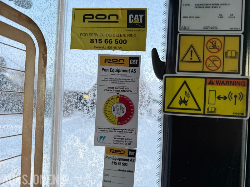 Колісний навантажувач 2012 Cat 907H2 - Planeringsskuffe - Pallegaffler - 3646T: фото 16