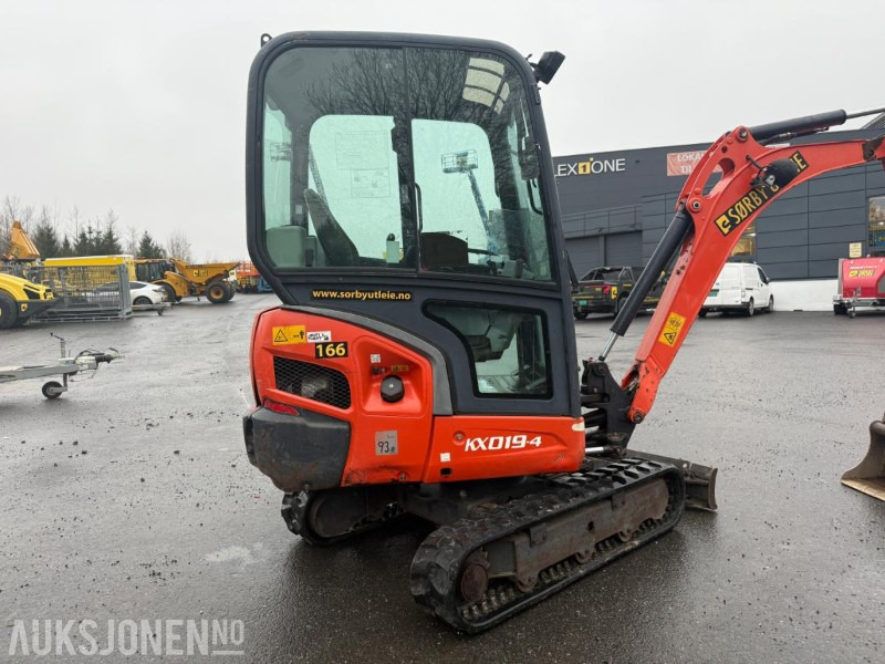 Міні-екскаватор 2016 Kubota KX019-4 MINIGRAVER NYE BELTER SERVICEHISTORIKK NY SERVICE 12/25.: фото 8