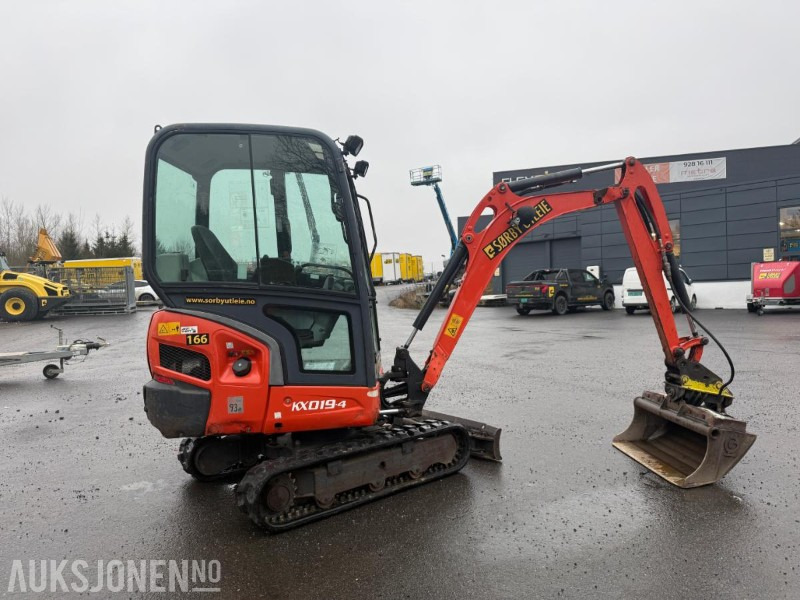 Міні-екскаватор 2016 Kubota KX019-4 MINIGRAVER NYE BELTER SERVICEHISTORIKK NY SERVICE 12/25.: фото 7