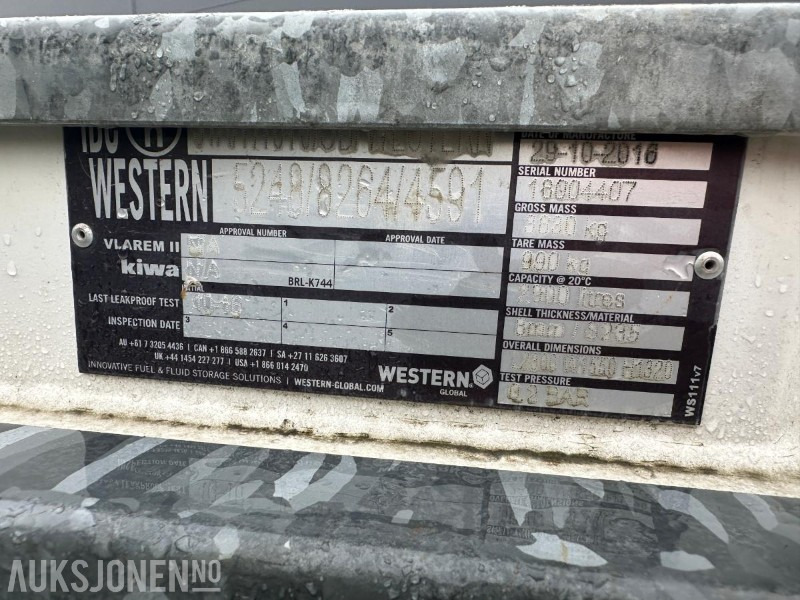 2016 Western global Trans cube - Dieseltank 2900L - Будівельне обладнання: фото 5 2016 Western global Trans cube - Dieseltank 2900L - Будівельне обладнання: фото 5