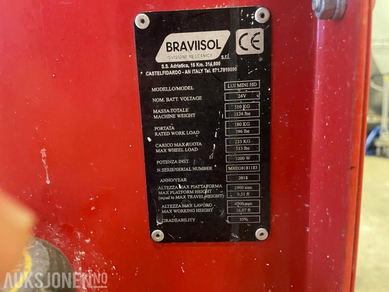 2018 Bravisol Lui Mini HD - Підйомник: фото 5 2018 Bravisol Lui Mini HD - Підйомник: фото 5