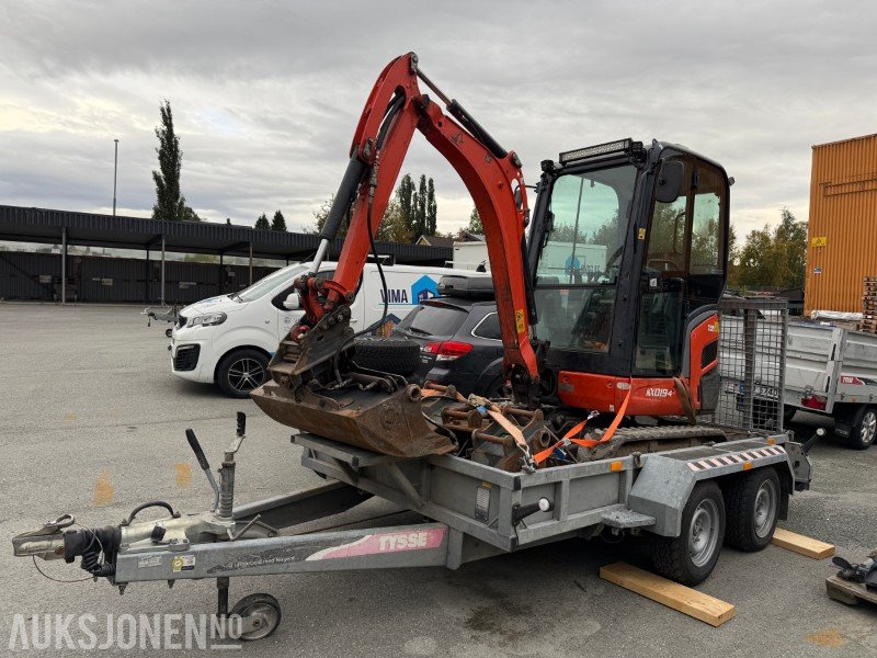 2018 Kubota KX019-4 minigraver m/ Tysse XTREME maskinhenger - Міні-екскаватор: фото 1 2018 Kubota KX019-4 minigraver m/ Tysse XTREME maskinhenger - Міні-екскаватор: фото 1