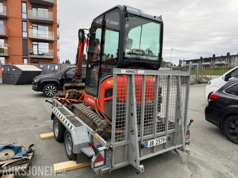 2018 Kubota KX019-4 minigraver m/ Tysse XTREME maskinhenger - Міні-екскаватор: фото 4 2018 Kubota KX019-4 minigraver m/ Tysse XTREME maskinhenger - Міні-екскаватор: фото 4