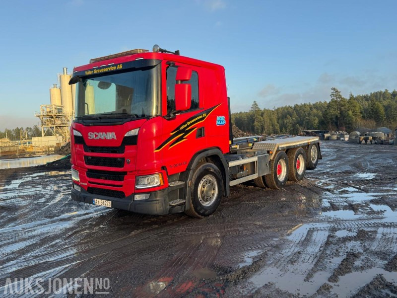 2018 SCANIA G500 TRIDEM KROKBIL JOAB, HARDOX DUMPERKASSE, SERVICEHISTORIKK, 306976 KM - Гаковий мультиліфт вантажівка: фото 1 2018 SCANIA G500 TRIDEM KROKBIL JOAB, HARDOX DUMPERKASSE, SERVICEHISTORIKK, 306976 KM - Гаковий мультиліфт вантажівка: фото 1