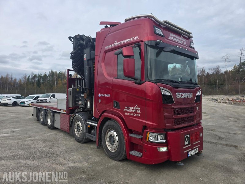 2019 Scania R-serie 580 kranbil / EURO 6 / Topp utstyrt / servicehistorikk / HIAB-kran 858, 80 Tm / Nylig EU - Вантажівка з маніпулятором: фото 4 2019 Scania R-serie 580 kranbil / EURO 6 / Topp utstyrt / servicehistorikk / HIAB-kran 858, 80 Tm / Nylig EU - Вантажівка з маніпулятором: фото 4