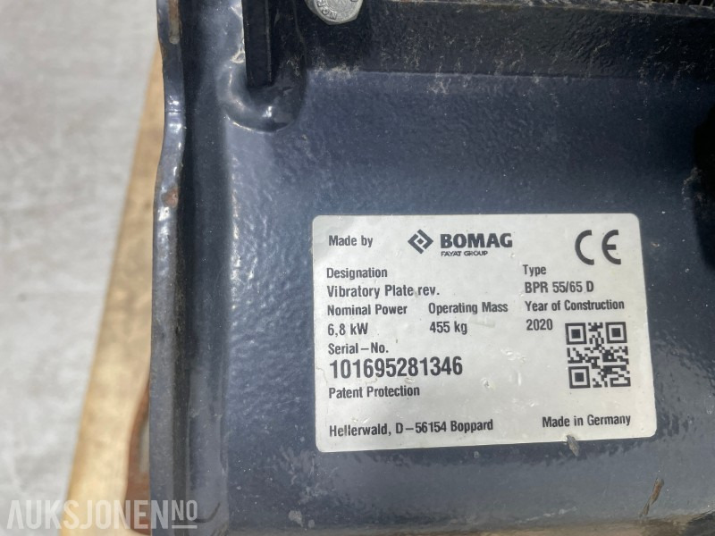 2020 BOMAG BPR 55/65 D Reversibel vibroplate 455 kg - 525 timer - 6,8 kW - Каток: фото 4 2020 BOMAG BPR 55/65 D Reversibel vibroplate 455 kg - 525 timer - 6,8 kW - Каток: фото 4