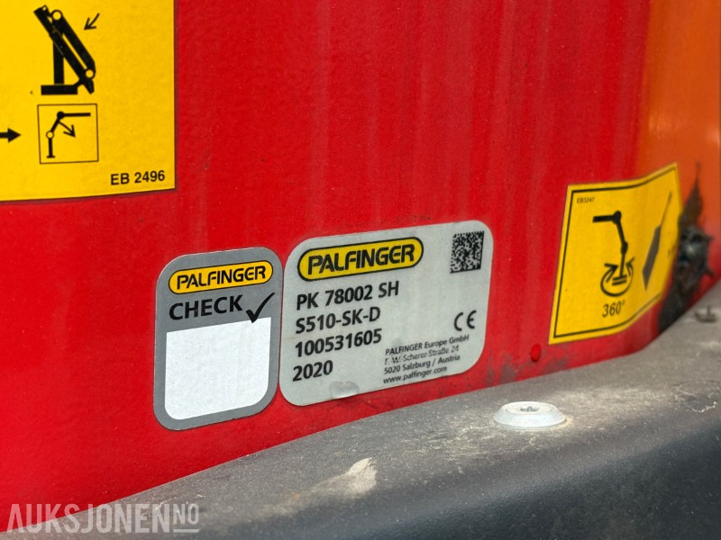 2020 Volvo FH540 Euro6T 8X2 kranbil - Palfinger PK 78002 SH - 54 824 km - Вантажівка з маніпулятором: фото 5 2020 Volvo FH540 Euro6T 8X2 kranbil - Palfinger PK 78002 SH - 54 824 km - Вантажівка з маніпулятором: фото 5