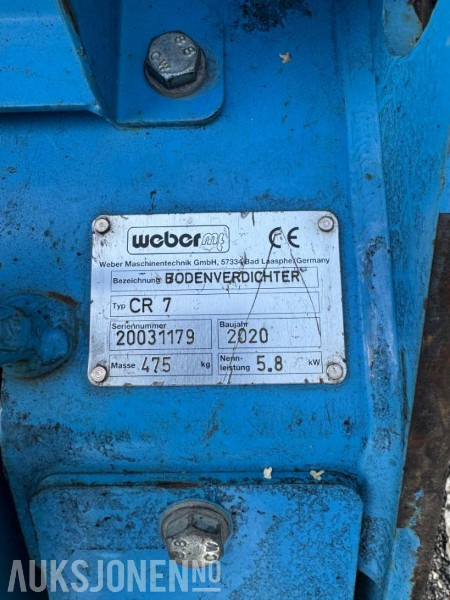 Каток 2020 Weber CR7 Vibroplate 475kg: фото 6