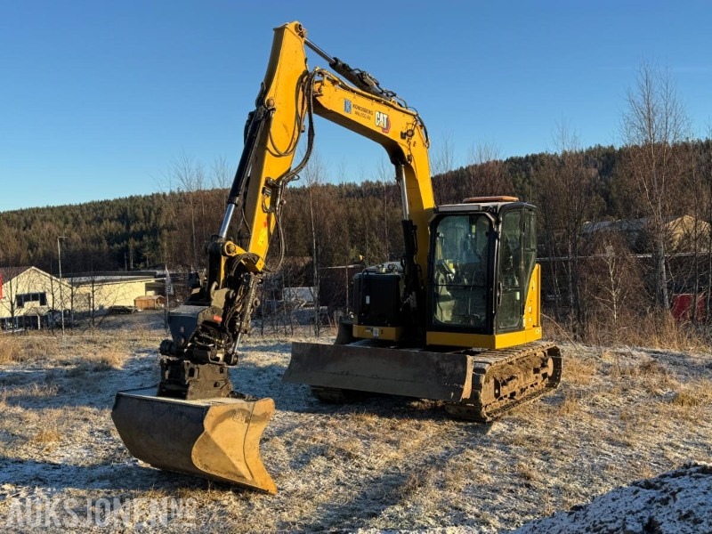 2022 Cat 308CR gravemaskin med gummipads / OilQuick / Engcon tiltrotator / 3 stk skuffer / 1334 timer - Екскаватор: фото 1 2022 Cat 308CR gravemaskin med gummipads / OilQuick / Engcon tiltrotator / 3 stk skuffer / 1334 timer - Екскаватор: фото 1