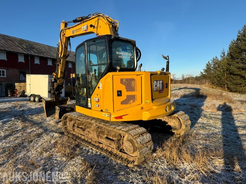 2022 Cat 308CR gravemaskin med gummipads / OilQuick / Engcon tiltrotator / 3 stk skuffer / 1334 timer - Екскаватор: фото 3 2022 Cat 308CR gravemaskin med gummipads / OilQuick / Engcon tiltrotator / 3 stk skuffer / 1334 timer - Екскаватор: фото 3