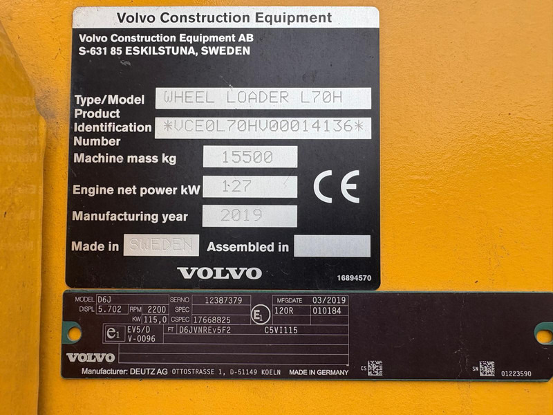 Колісний навантажувач Volvo L70H *coming soon*: фото 16
