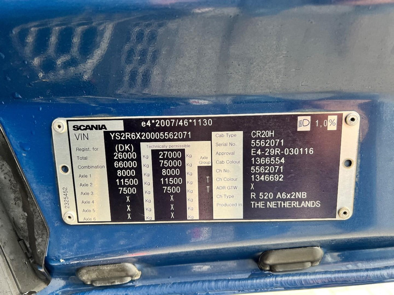 Тягач Scania R520 V8 6x2 Trekker WB 295 / Hydraulic / Full Air / Double Boogie: фото 20 Тягач Scania R520 V8 6x2 Trekker WB 295 / Hydraulic / Full Air / Double Boogie: фото 20