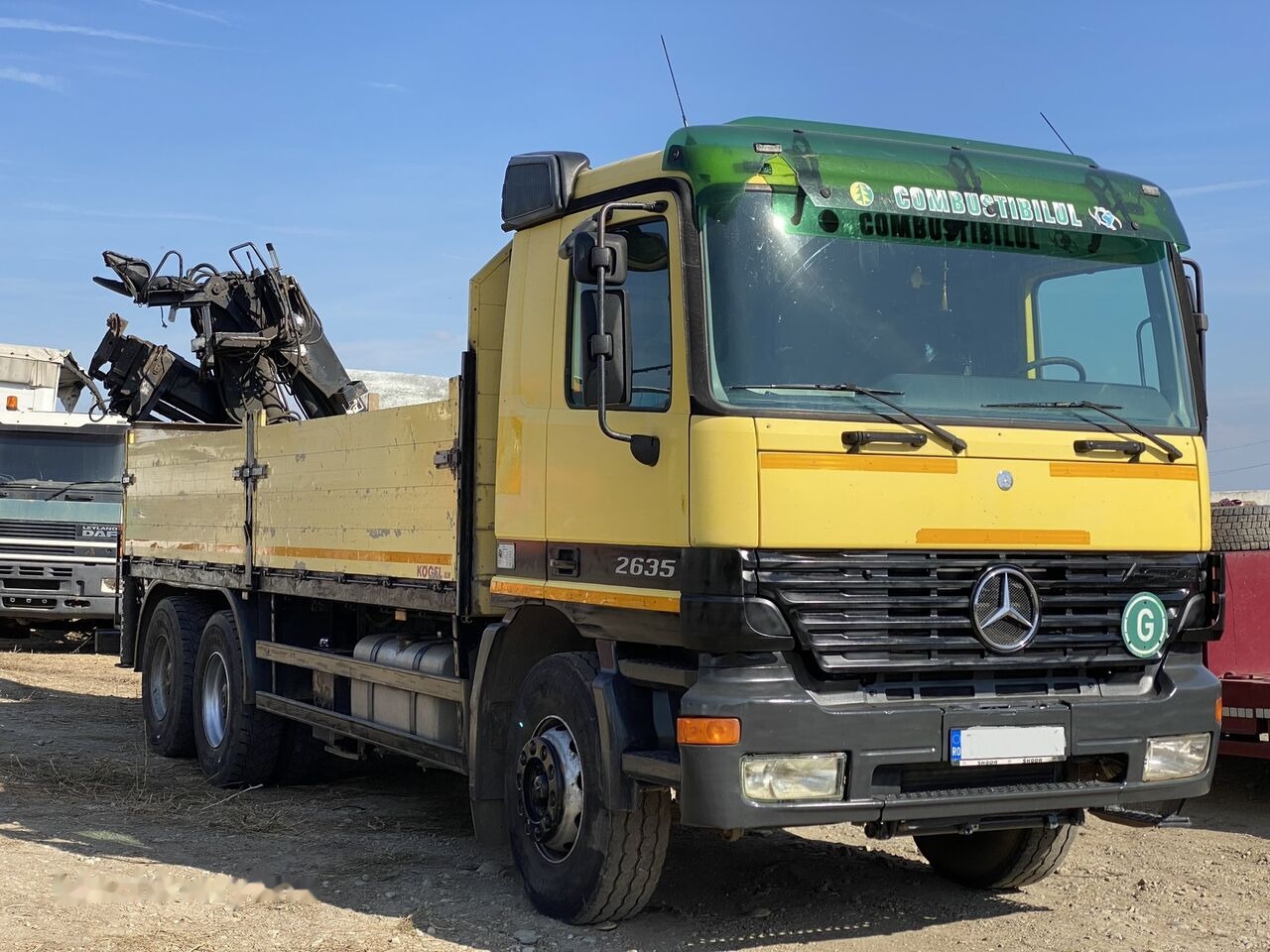 Mercedes-Benz Dropside camion Mercedes-Benz Actros MP1 V6 2635 + KRANE HIAB 17 - Вантажівка з маніпулятором, Бортова вантажівка/ Платформа: фото 4 Mercedes-Benz Dropside camion Mercedes-Benz Actros MP1 V6 2635 + KRANE HIAB 17 - Вантажівка з маніпулятором, Бортова вантажівка/ Платформа: фото 4