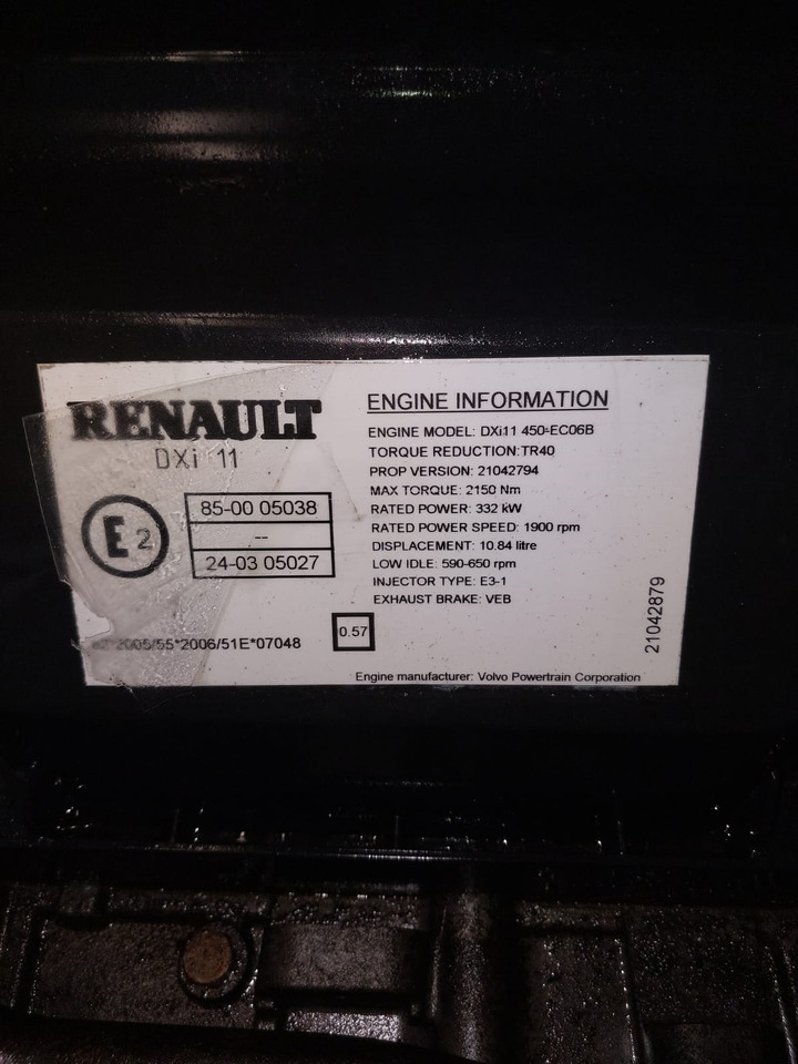 Renault DXi11 450-EC06B Renault Premium, Magnum - Двигун в категорії Вантажівки: фото 1 Renault DXi11 450-EC06B Renault Premium, Magnum - Двигун в категорії Вантажівки: фото 1