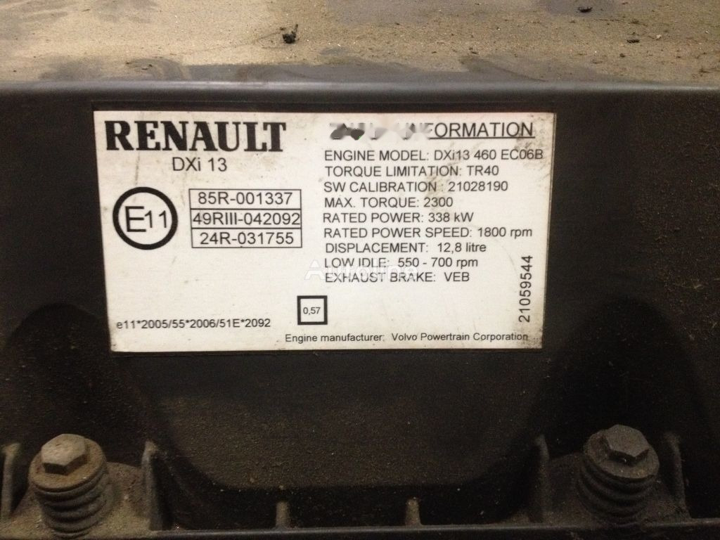Renault DXi13 460 EC06B Renault MAGNUM - Двигун в категорії Вантажівки: фото 5 Renault DXi13 460 EC06B Renault MAGNUM - Двигун в категорії Вантажівки: фото 5