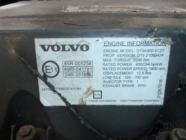 Volvo D13A400 EC01 Volvo FM, FMX - Двигун в категорії Вантажівки: фото 3 Volvo D13A400 EC01 Volvo FM, FMX - Двигун в категорії Вантажівки: фото 3