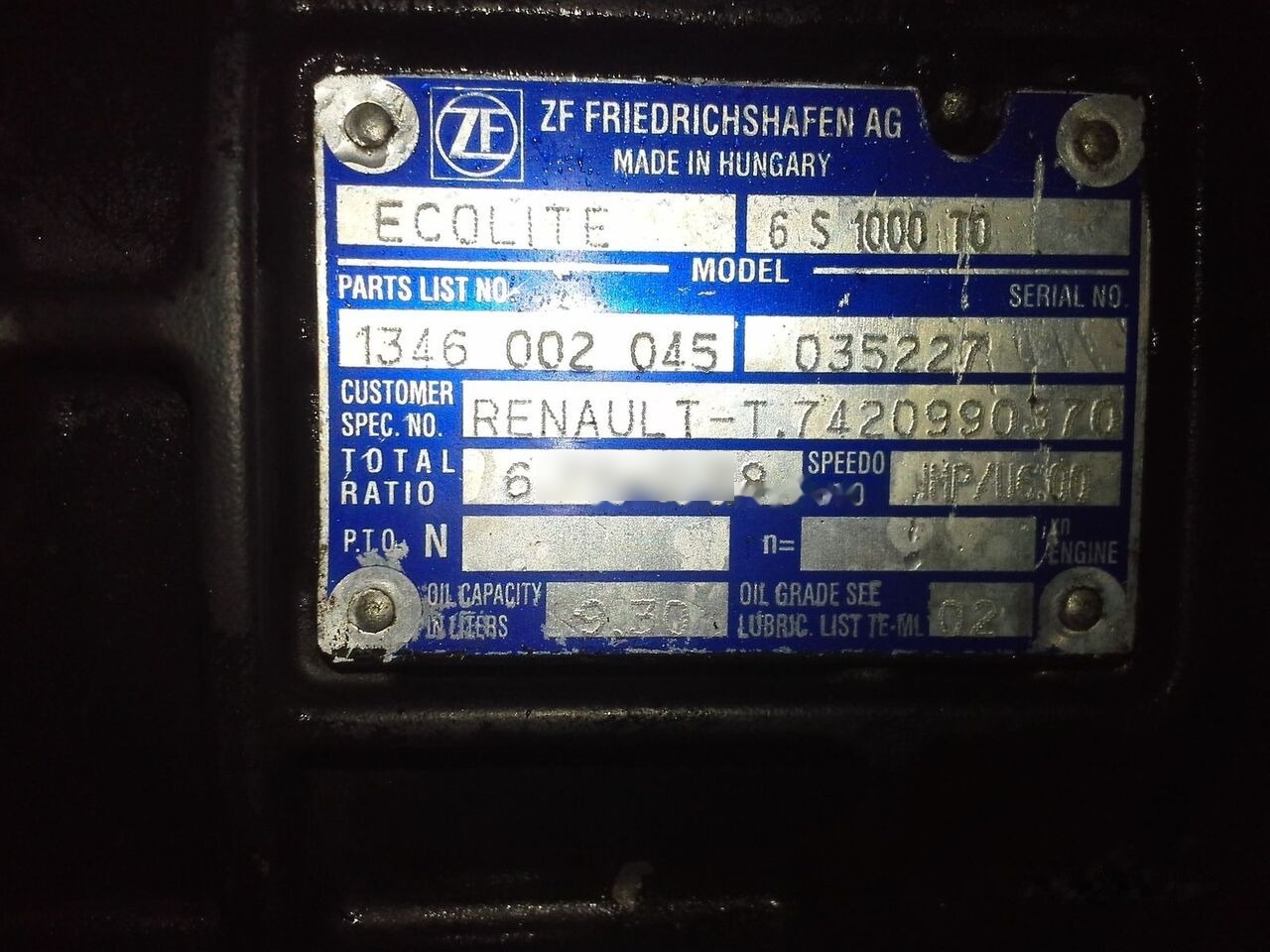 ZF 6S1000T0 Renault - Коробка передач в категорії Вантажівки: фото 2 ZF 6S1000T0 Renault - Коробка передач в категорії Вантажівки: фото 2