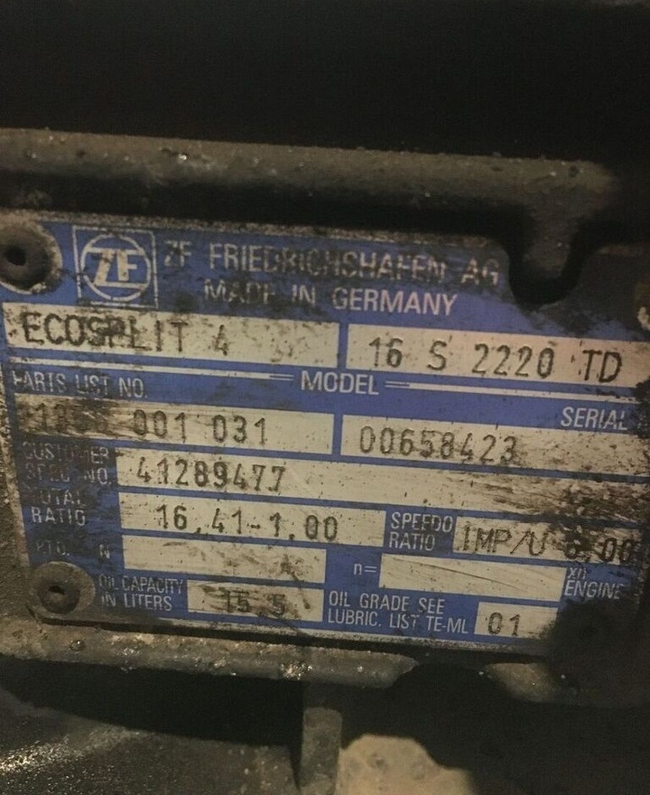 ZF Ecosplit 4 16S2220 TD 1356001031 - Коробка передач в категорії Вантажівки: фото 2 ZF Ecosplit 4 16S2220 TD 1356001031 - Коробка передач в категорії Вантажівки: фото 2