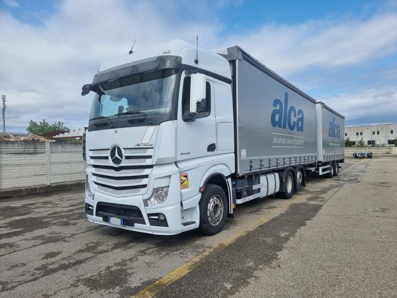 MERCEDES ACTROS MOTRICE + BIGA ACTROS 26.45 - Тентована вантажівка: фото 1 MERCEDES ACTROS MOTRICE + BIGA ACTROS 26.45 - Тентована вантажівка: фото 1