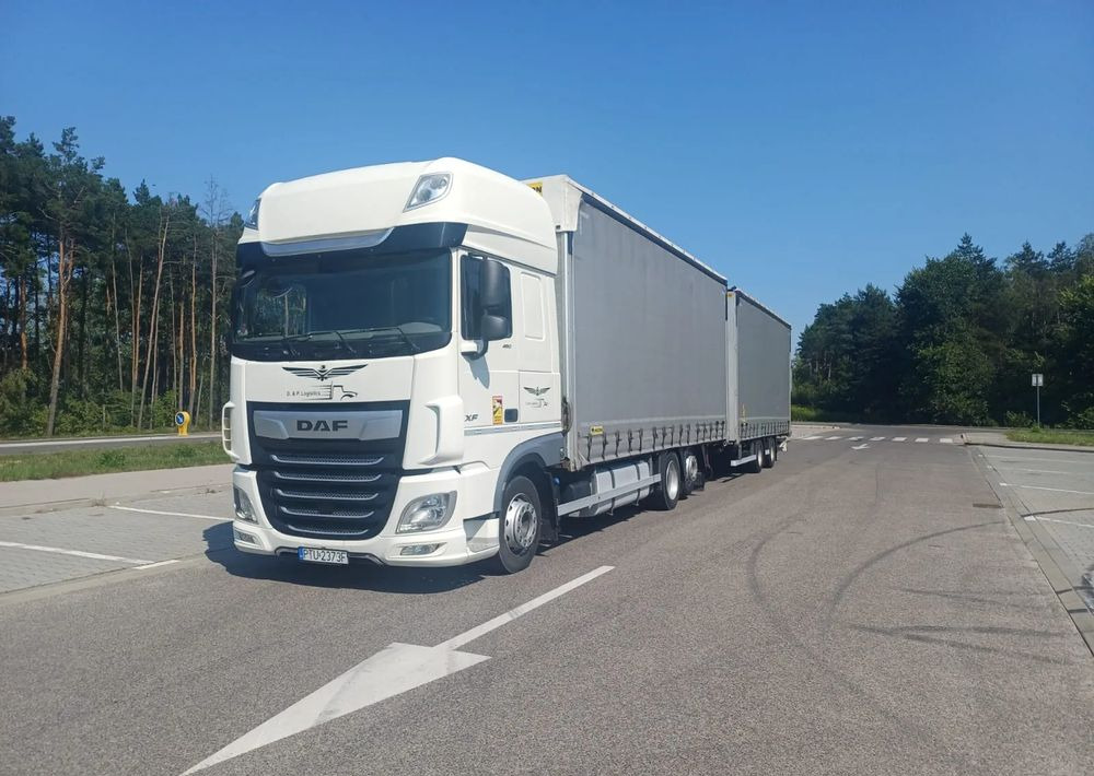DAF XF 480 SUPER SPACE CAB / ZESTAW TANDEM PRZEJAZDOWY 120 M3 / SSC / ACC /EURO 6 - Тентована вантажівка: фото 5 DAF XF 480 SUPER SPACE CAB / ZESTAW TANDEM PRZEJAZDOWY 120 M3 / SSC / ACC /EURO 6 - Тентована вантажівка: фото 5