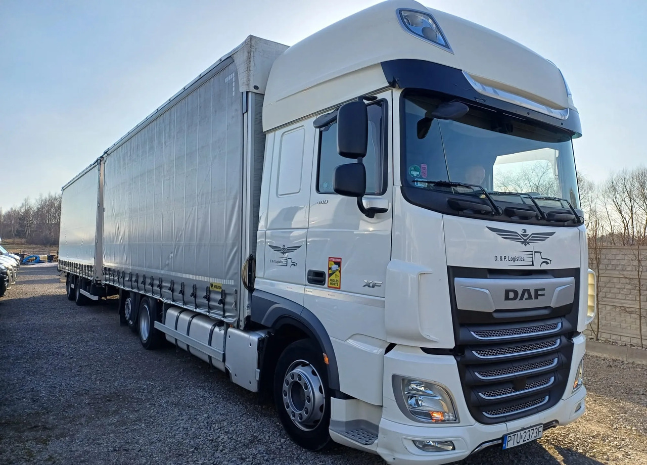 DAF XF 480 SUPER SPACE CAB / ZESTAW TANDEM PRZEJAZDOWY 120m3 - Тентована вантажівка: фото 1 DAF XF 480 SUPER SPACE CAB / ZESTAW TANDEM PRZEJAZDOWY 120m3 - Тентована вантажівка: фото 1