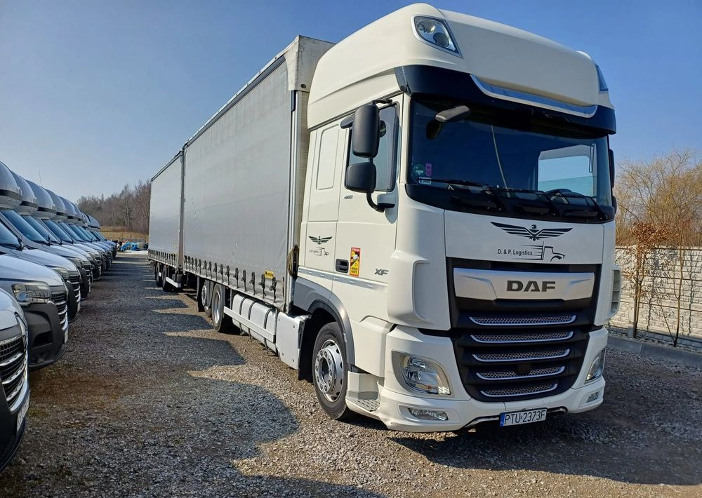 DAF XF 480 SUPER SPACE CAB / ZESTAW TANDEM PRZEJAZDOWY 120m3 - Тентована вантажівка: фото 2 DAF XF 480 SUPER SPACE CAB / ZESTAW TANDEM PRZEJAZDOWY 120m3 - Тентована вантажівка: фото 2