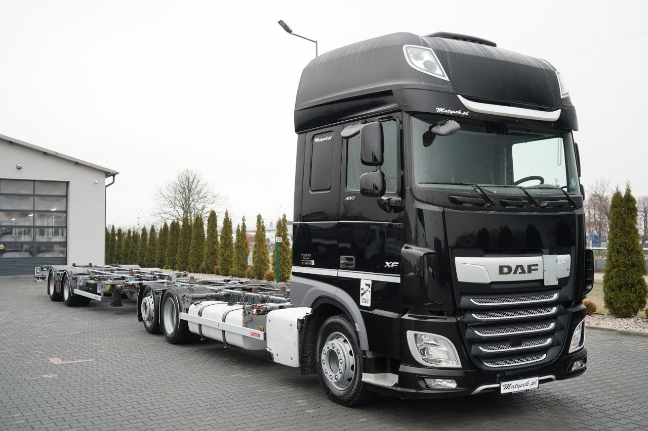 DAF XF 480 / BDF / 6X2 / ZESTAW TANDEM / SSC / I-PAR - Контейнеровоз/ Змінний кузов вантажівка: фото 2 DAF XF 480 / BDF / 6X2 / ZESTAW TANDEM / SSC / I-PAR - Контейнеровоз/ Змінний кузов вантажівка: фото 2