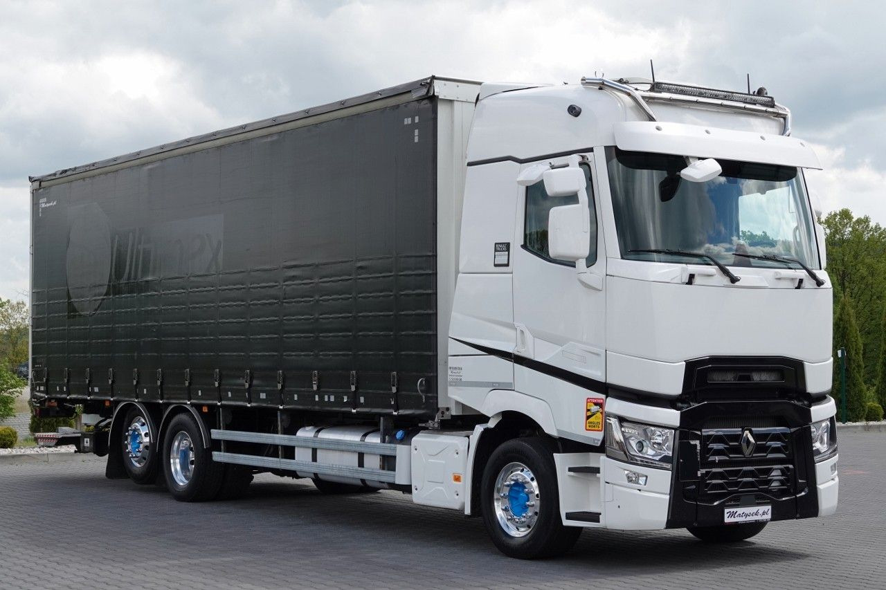 Renault T 440 / 6X2 / SOLÓWKA / FIRANKA 9.5 M / I-PARK C - Тентована вантажівка: фото 1 Renault T 440 / 6X2 / SOLÓWKA / FIRANKA 9.5 M / I-PARK C - Тентована вантажівка: фото 1