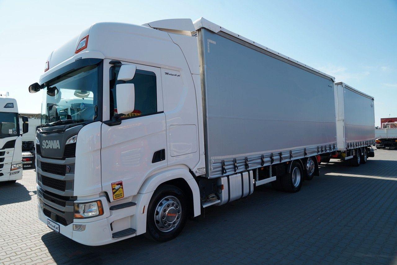 Scania R 450 / ZESTAW TANDEM 120 M3 / PRZEJAZDOWY / OŚ - Тентована вантажівка: фото 2 Scania R 450 / ZESTAW TANDEM 120 M3 / PRZEJAZDOWY / OŚ - Тентована вантажівка: фото 2