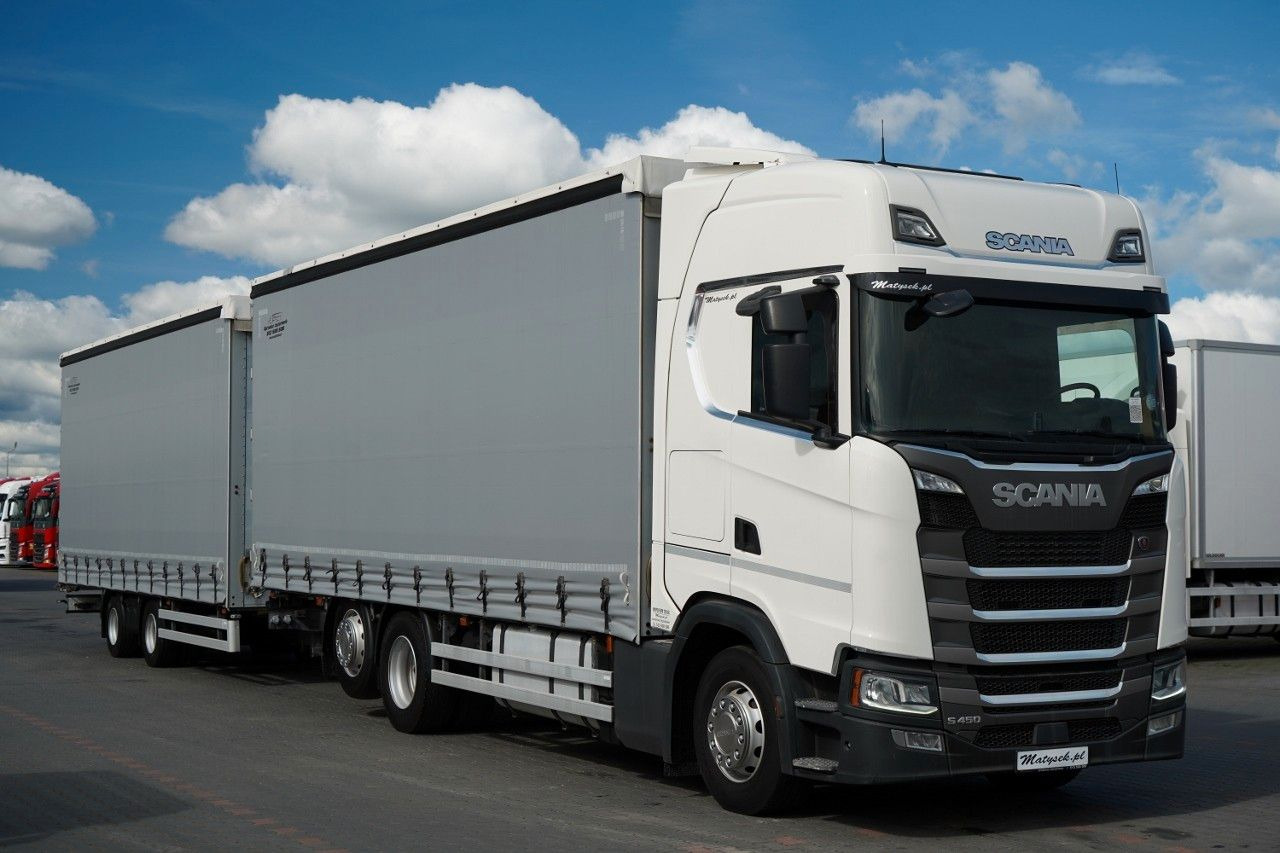 Scania S 450 / ZESTAW TANDEM / 120 M3 / I-PARK COOL Scania S 450 / ZESTAW TANDEM / 120 M3 / PO KONTRAKCIE S - Тентована вантажівка: фото 1 Scania S 450 / ZESTAW TANDEM / 120 M3 / I-PARK COOL Scania S 450 / ZESTAW TANDEM / 120 M3 / PO KONTRAKCIE S - Тентована вантажівка: фото 1