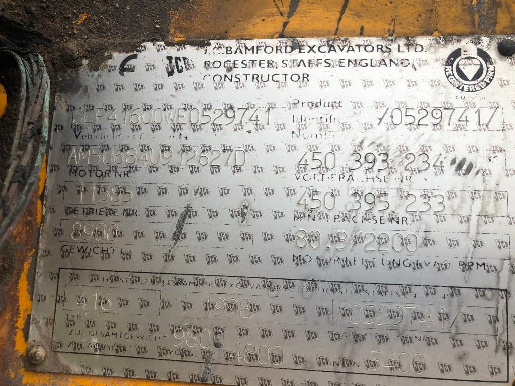JCB 416 B FOR PARTS - Колісний навантажувач: фото 5 JCB 416 B FOR PARTS - Колісний навантажувач: фото 5