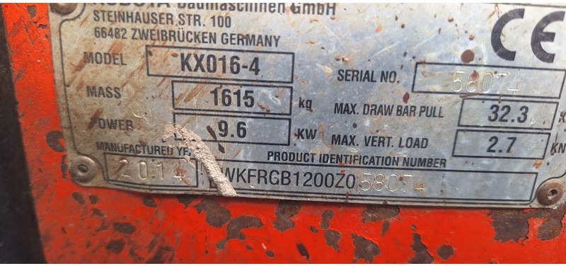 Kubota KXo 16-4 Minibagger - Міні-екскаватор: фото 5 Kubota KXo 16-4 Minibagger - Міні-екскаватор: фото 5