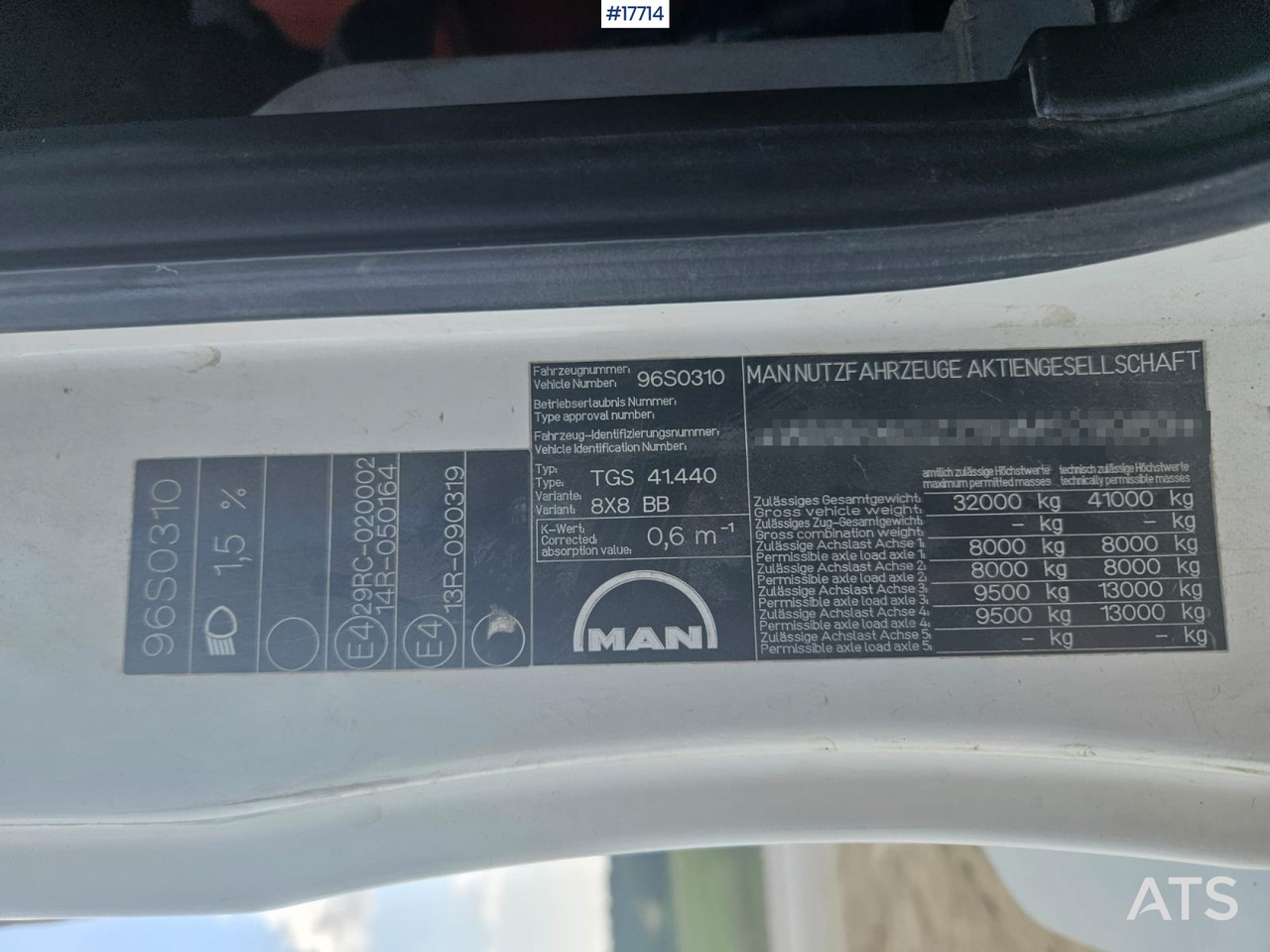 Самоскид вантажівка 2009 MAN TGS 41.440: фото 17