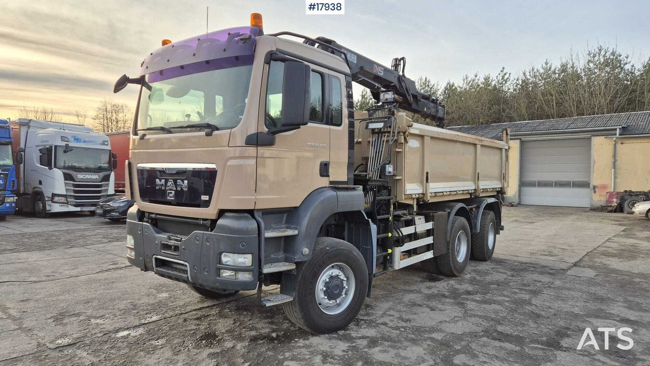Tipper MAN TGS 33.400 6x4 HDS HIAB 144 DS-2 DUO (2009) - Самоскид вантажівка, Вантажівка з маніпулятором: фото 1 Tipper MAN TGS 33.400 6x4 HDS HIAB 144 DS-2 DUO (2009) - Самоскид вантажівка, Вантажівка з маніпулятором: фото 1