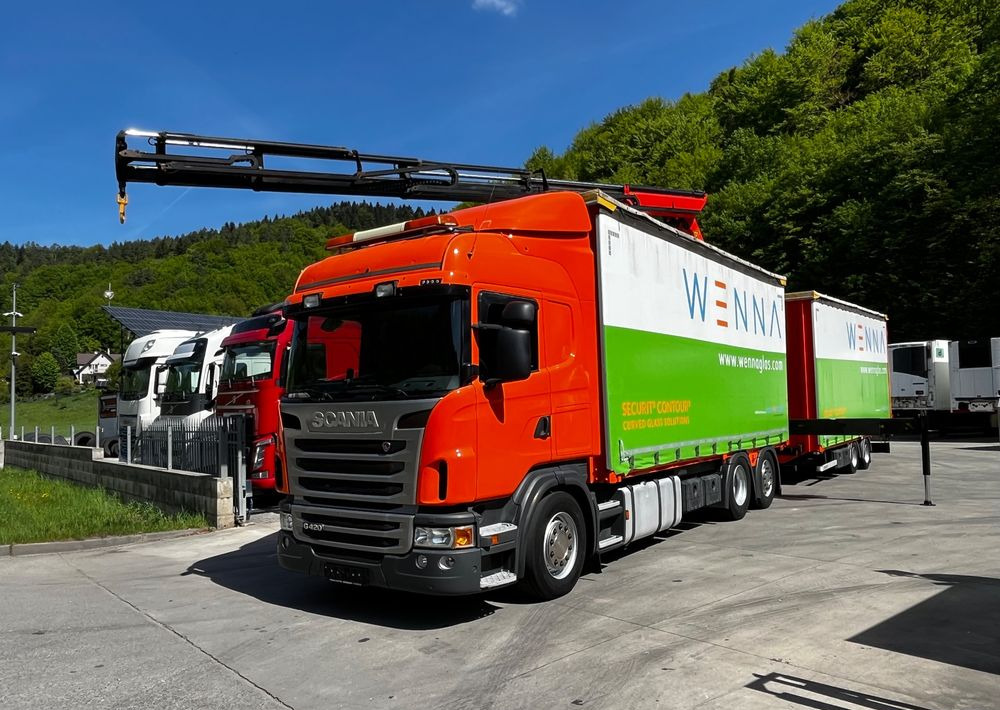 Scania G420 // Tandem // HDS Palfinger 18002 EH // Przyczepa // Oś skrętna podnoszona // Video !!! - Тентована вантажівка, Тентований причіп: фото 1 Scania G420 // Tandem // HDS Palfinger 18002 EH // Przyczepa // Oś skrętna podnoszona // Video !!! - Тентована вантажівка, Тентований причіп: фото 1